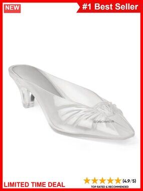 Clear Jelly Sandals Women Kitten Heel Open Toe Square Toe Slip On PVC Mules